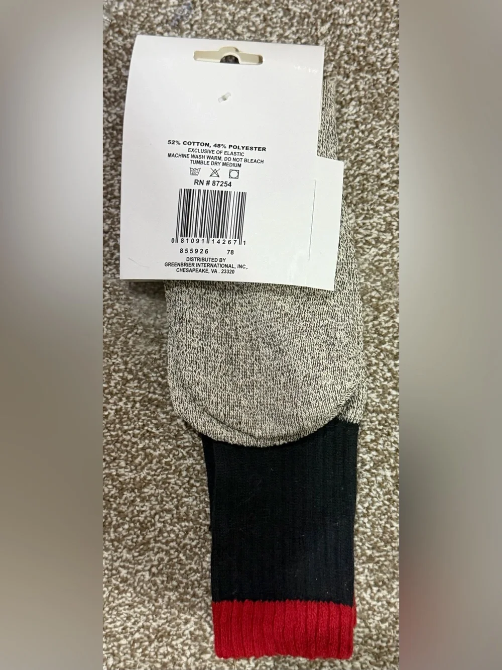 Greenbrier Thermal Boot Sock - SIze; 10-14 - Max Grey - New